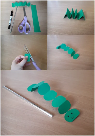 papierowa gąsienica