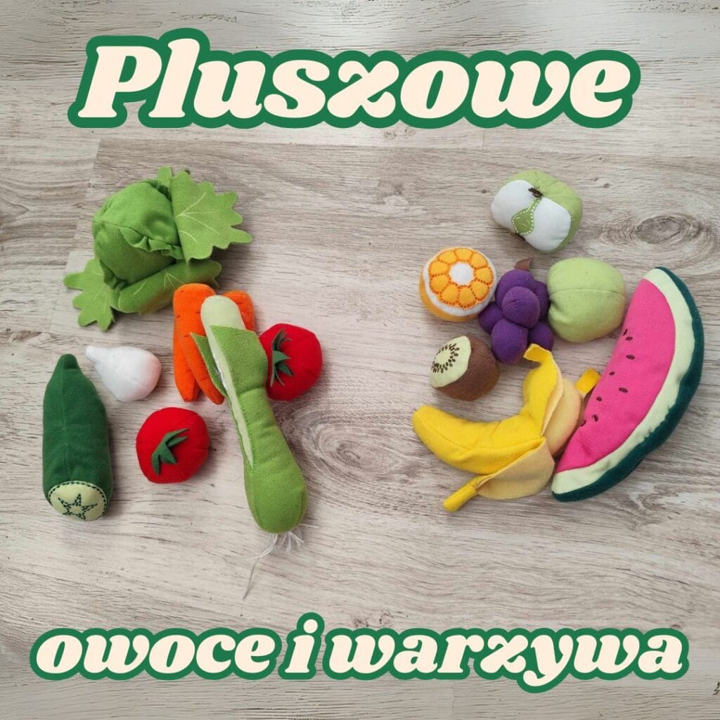 pluszowe owoce i warzywa
