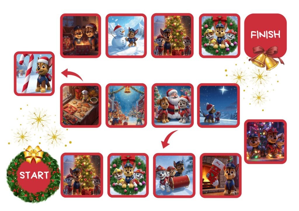 Świąteczny Psi Patrol - gra planszowa